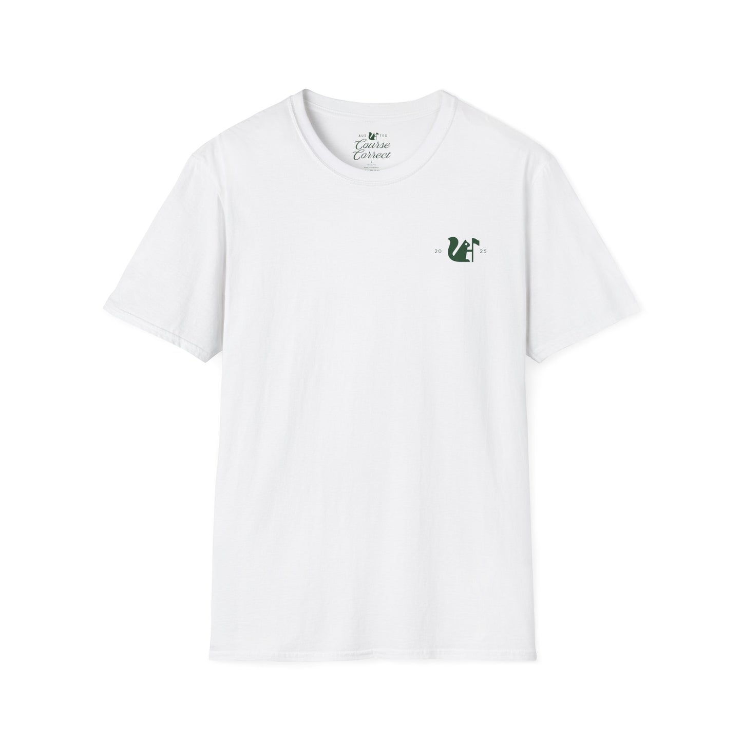 Course Correct Golf - Oakmont Golf Tee - White t-shirt - Front