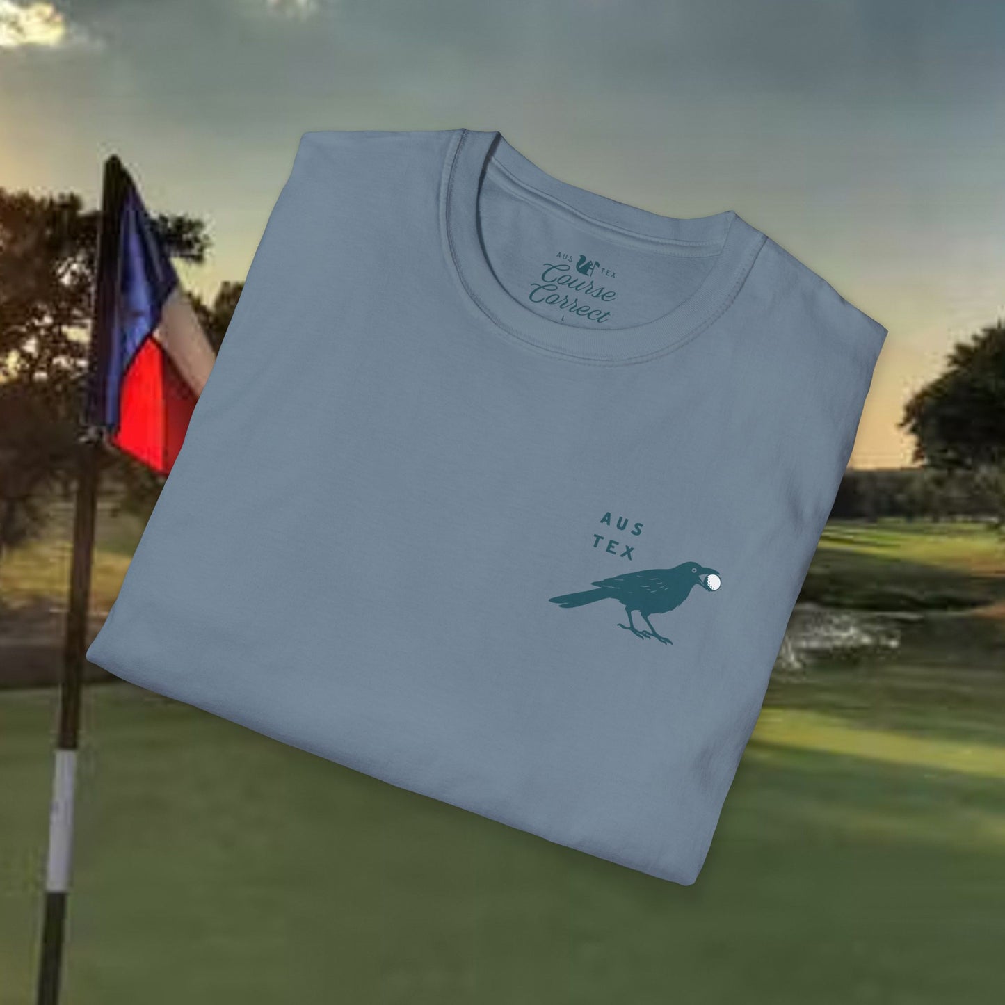 Course Correct Golf - Birdie Hunting Golf Tee - Blue - Fold
