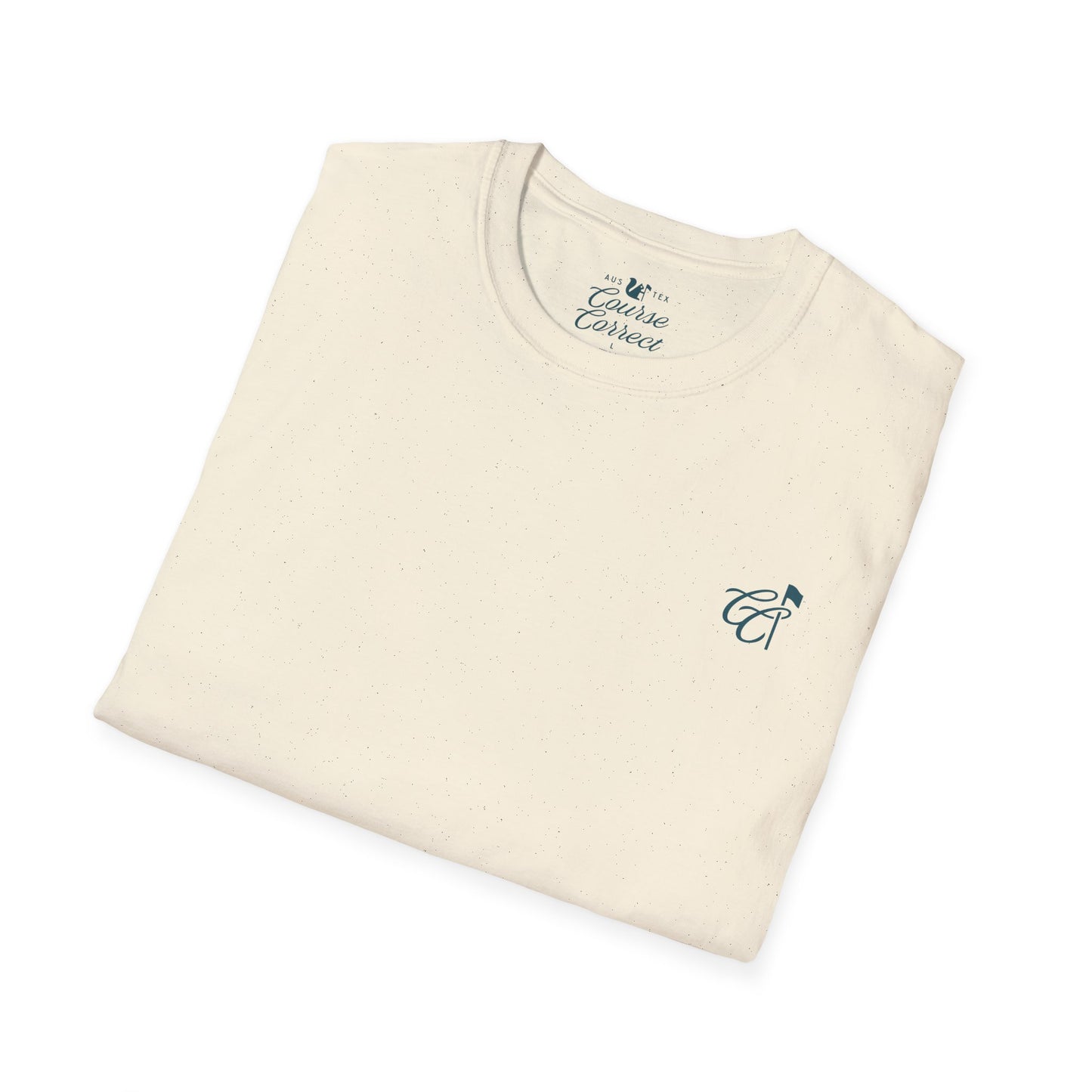 Course Correct Golf - Torrey South Golf Course Tee - Cream - Fold