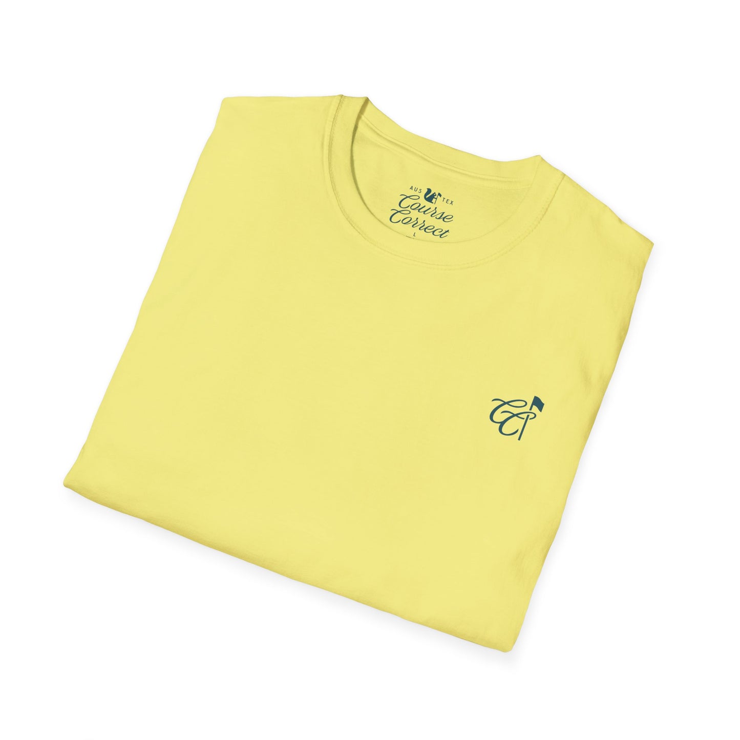 Course Correct Golf - Torrey South Golf Course Tee - Yellow - Fold