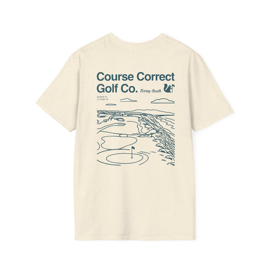 Course Correct Golf - Torrey South Golf Course Tee - Cream - Back