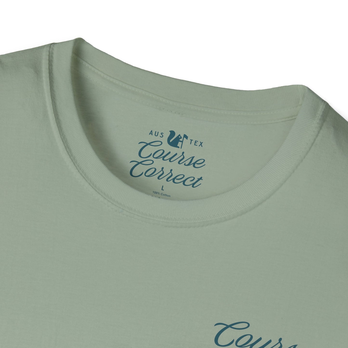 Course Correct Golf - Big Shot (Sasquatch) Golf Tee - Green t-shirt - Neck
