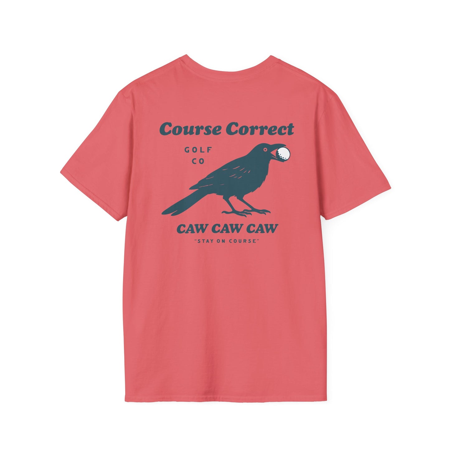 Course Correct Golf - Birdie Hunting Golf Tee - Salmon - Back