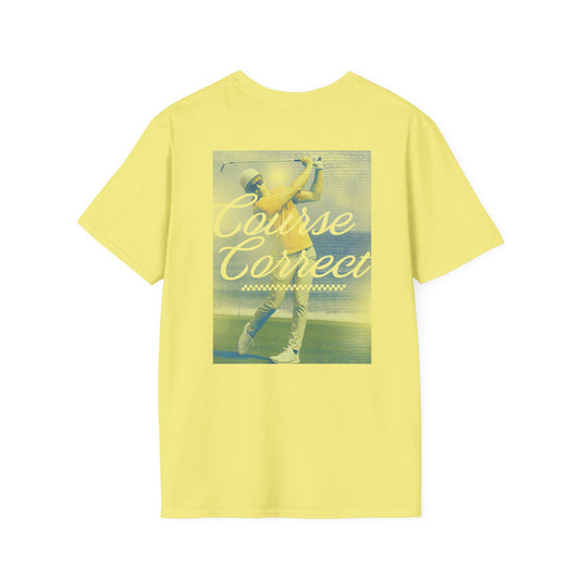 Course Correct Golf - Surf and Turf Golf Tee - Yellow - Back