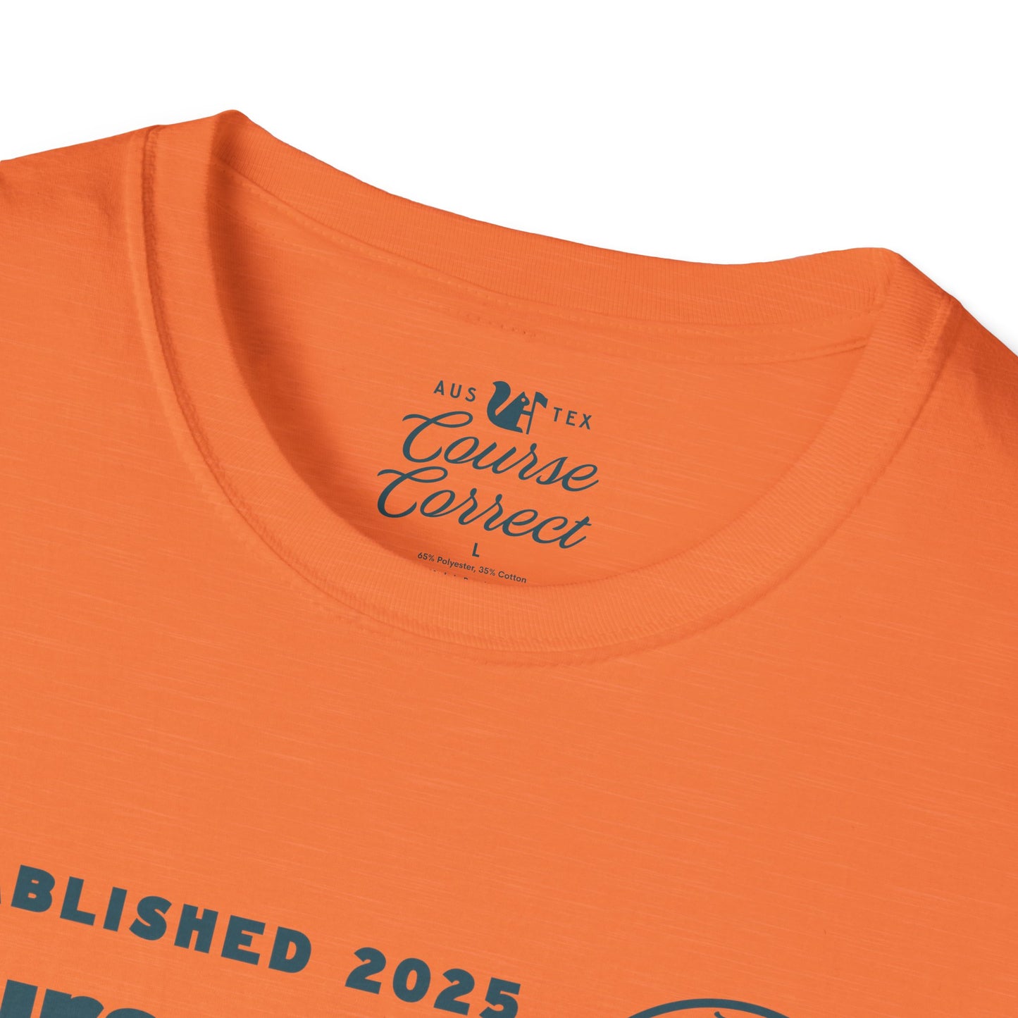 Course Correct Golf - Mini Golf Sunset Tee - Orange t-shirt - Neck