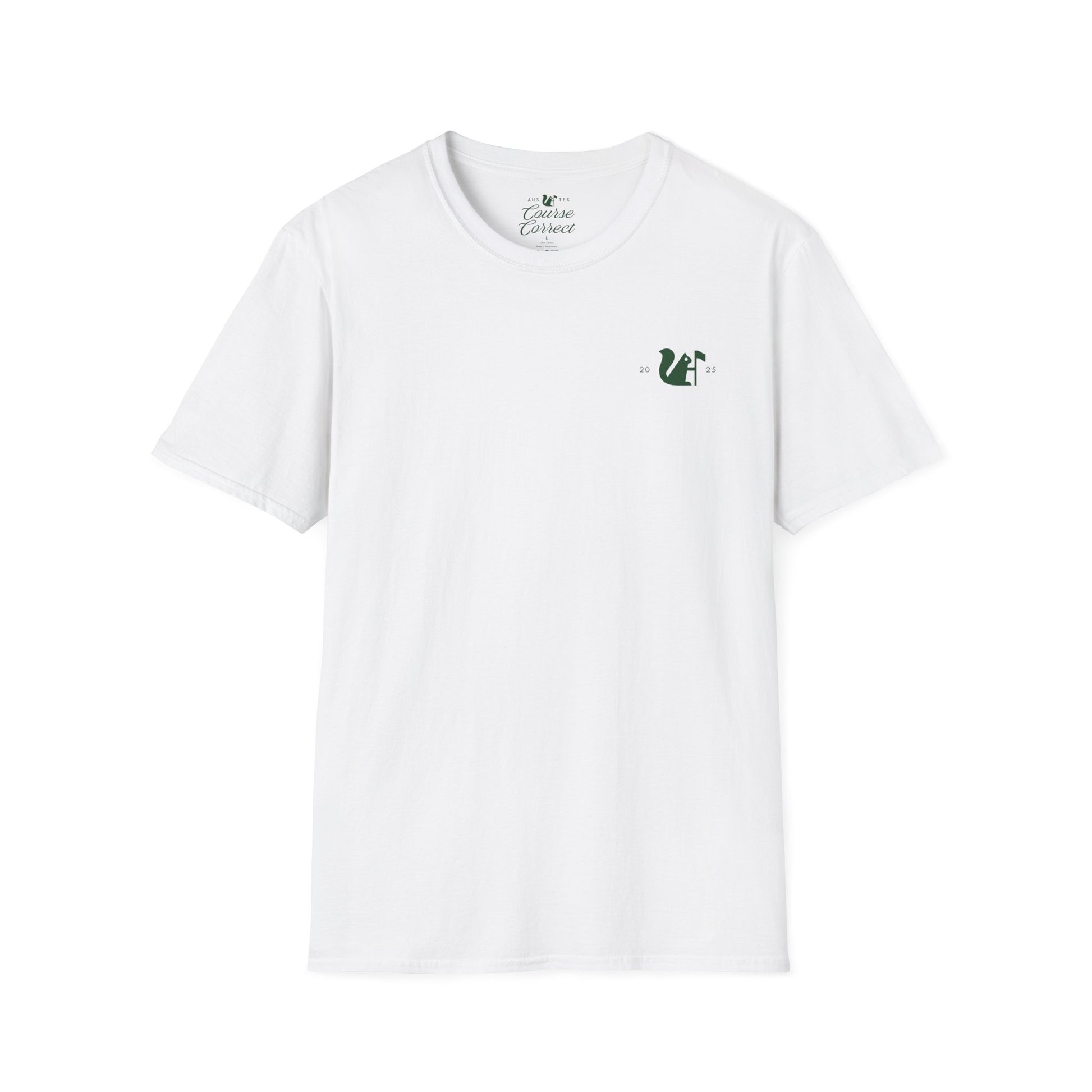 Course Correct Golf - Oakmont Golf Tee - White t-shirt - Front