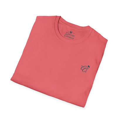 Course Correct Golf - Torrey South Golf Course Tee - Salmon - Fold