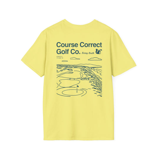 Course Correct Golf - Torrey South Golf Course Tee - Yellow - Back