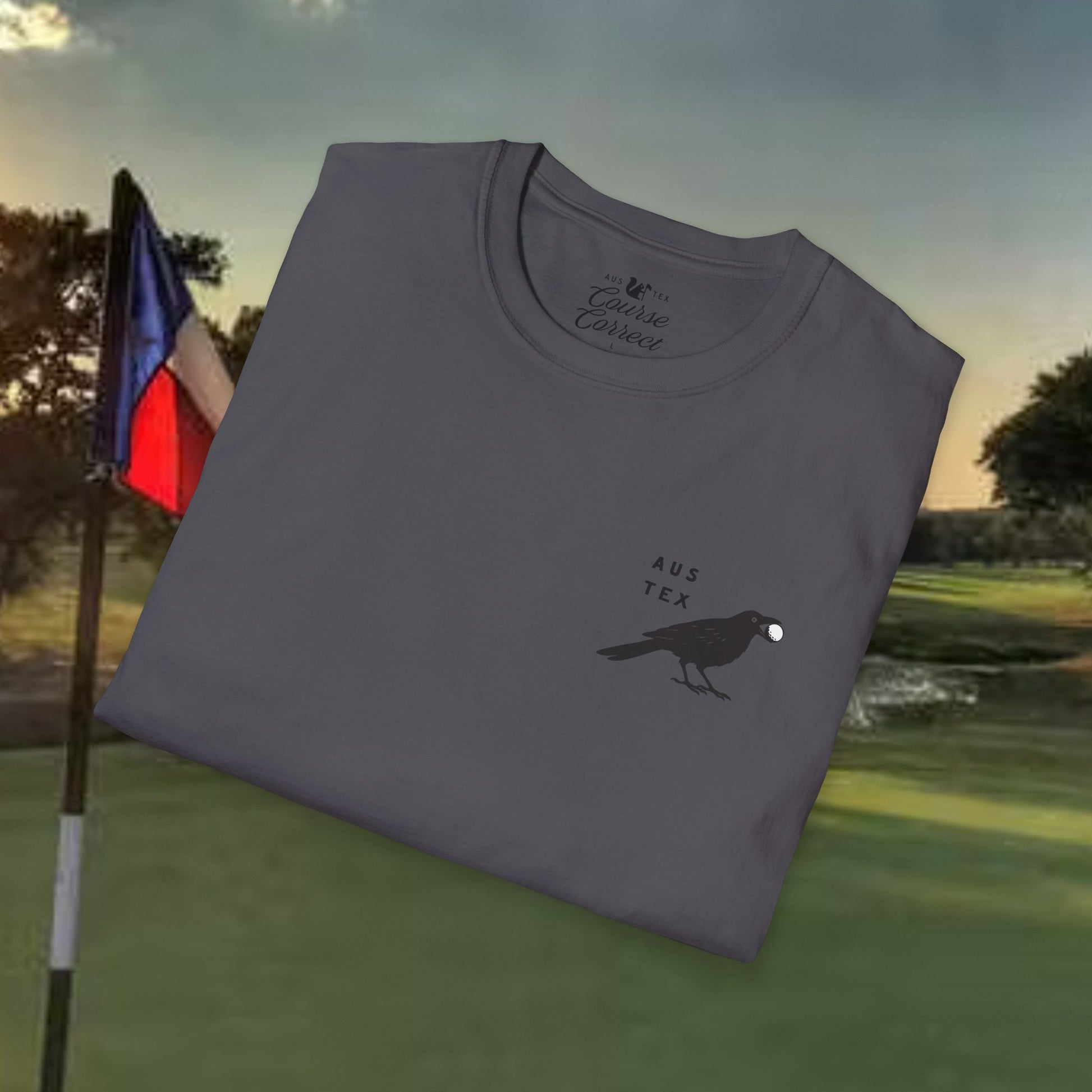Course Correct Golf - Birdie Hunting Golf Tee - Black - Fold