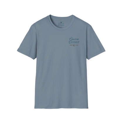 Course Correct Golf - Big Shot (Sasquatch) Golf Tee - Tan t-shirt - Front