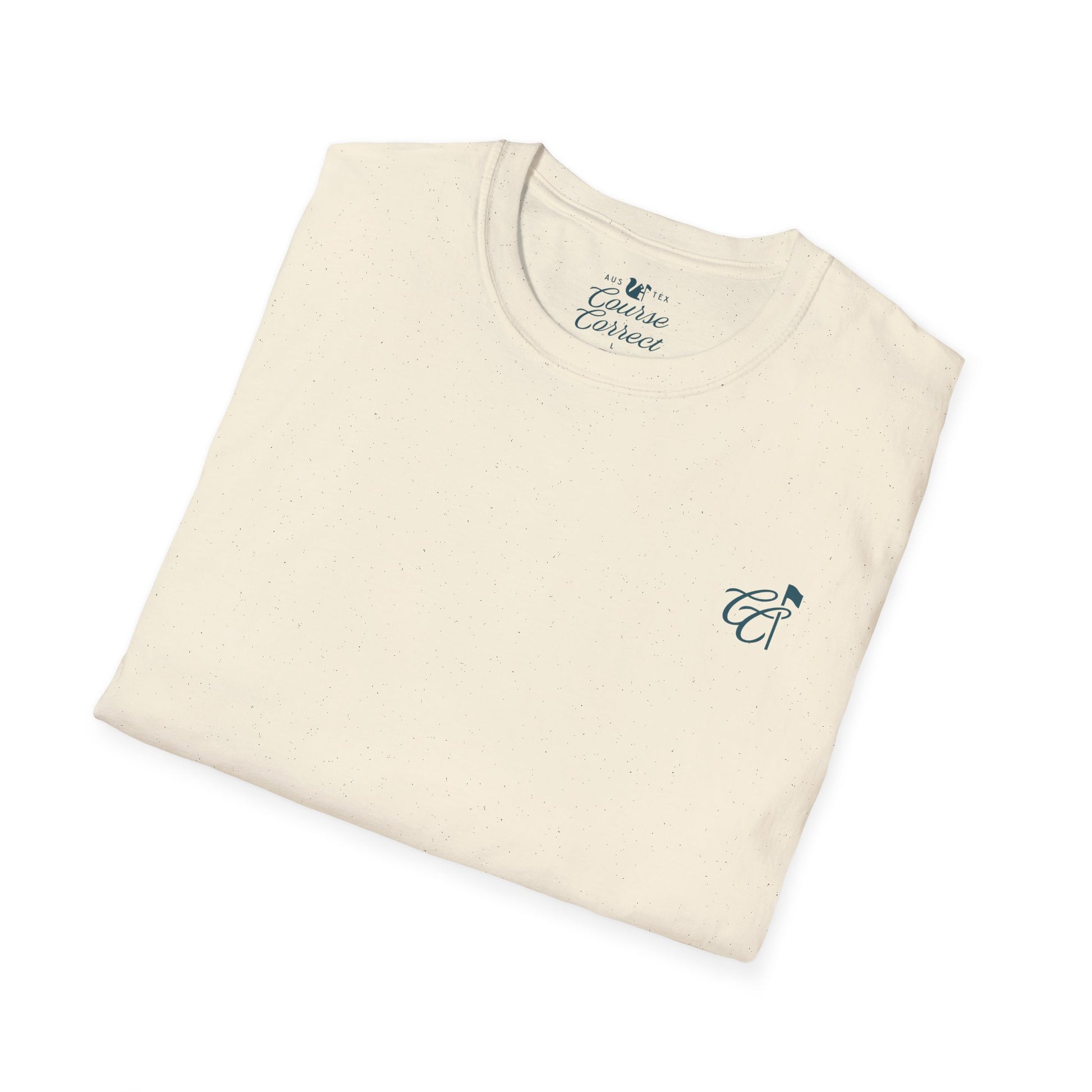 Course Correct Golf - Torrey South Golf Course Tee - Cream - Fold