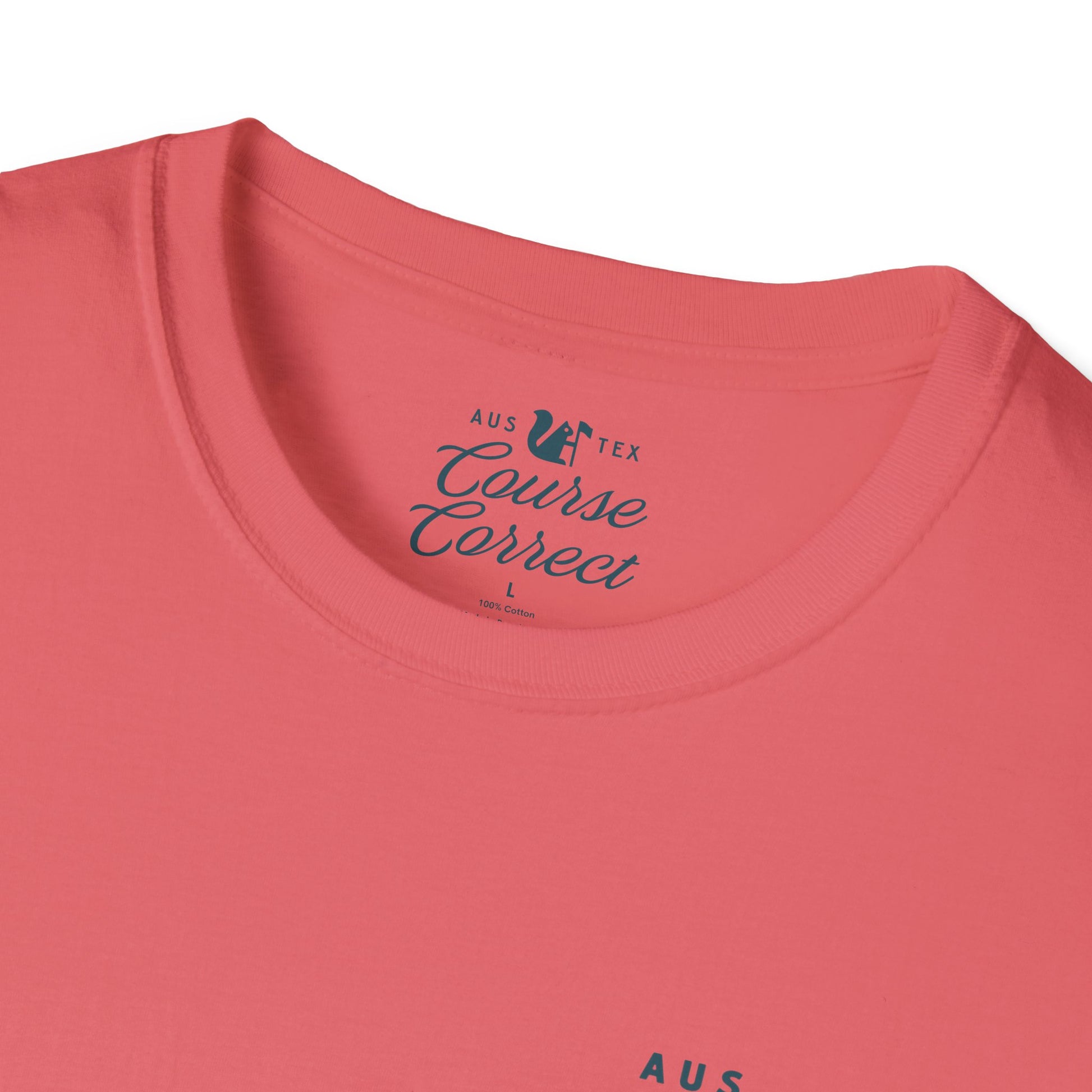 Course Correct Golf - Birdie Hunting Golf Tee - Salmon - Neck