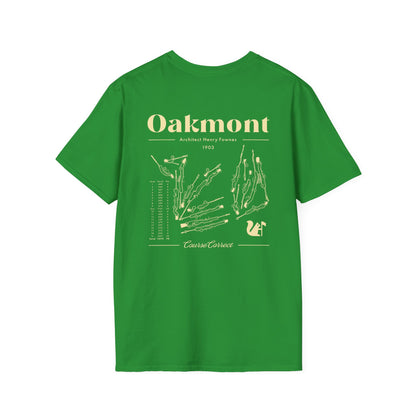 Course Correct Golf - Oakmont Golf Tee - Green t-shirt - Back