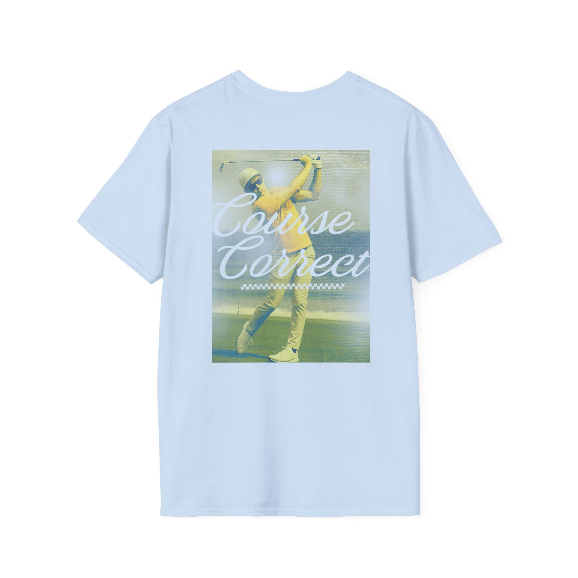 Course Correct Golf - Surf and Turf Golf Tee - Blue - Back