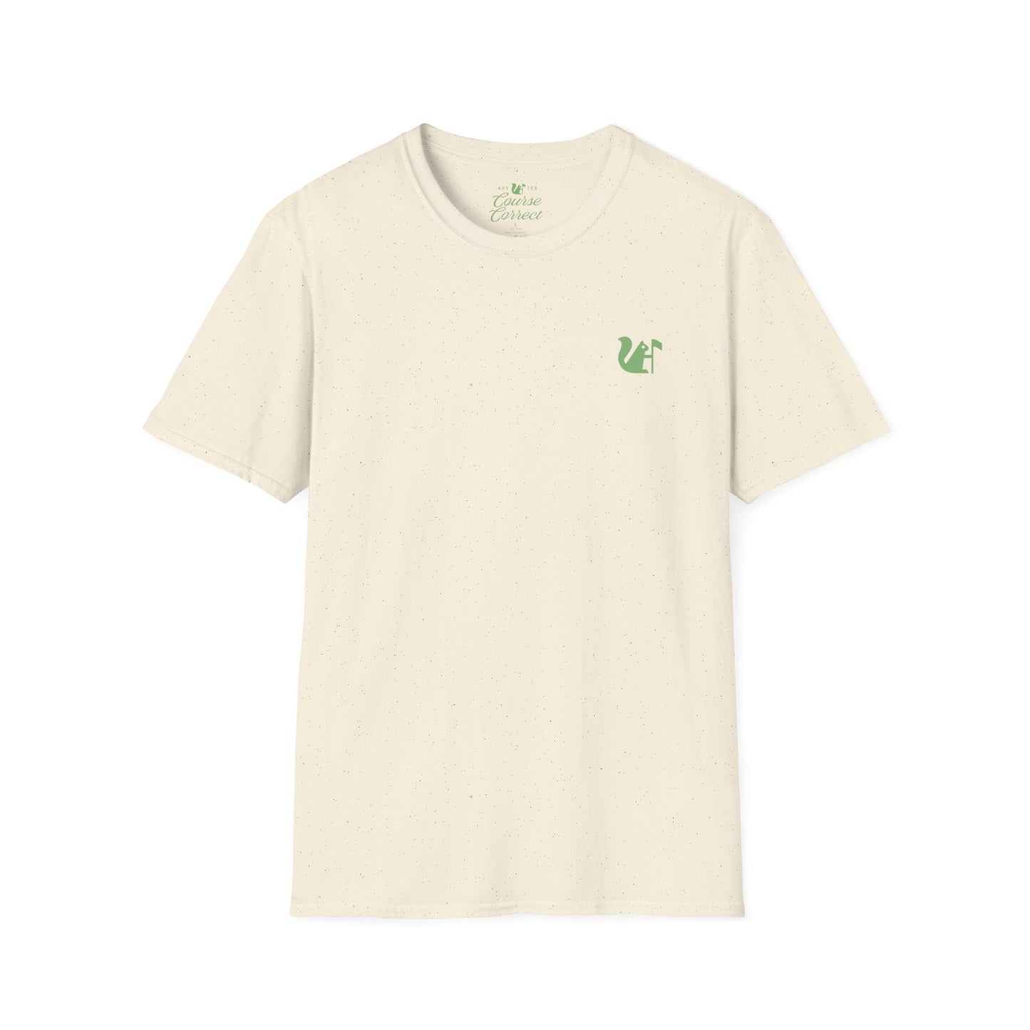 Course Correct Golf - Crossed Club Classic Golf Tee - Natural - Front