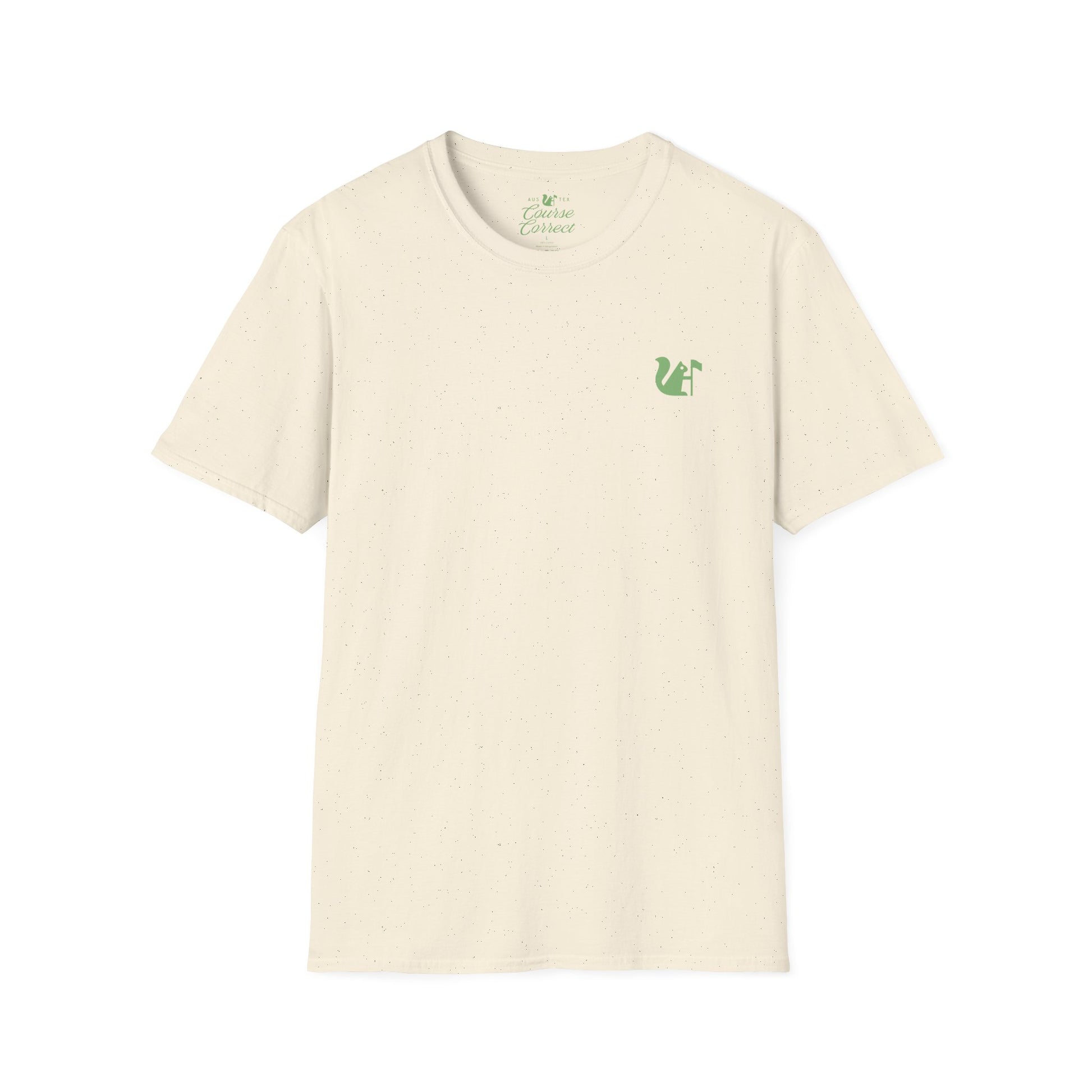 Course Correct Golf - Crossed Club Classic Golf Tee - Natural - Front