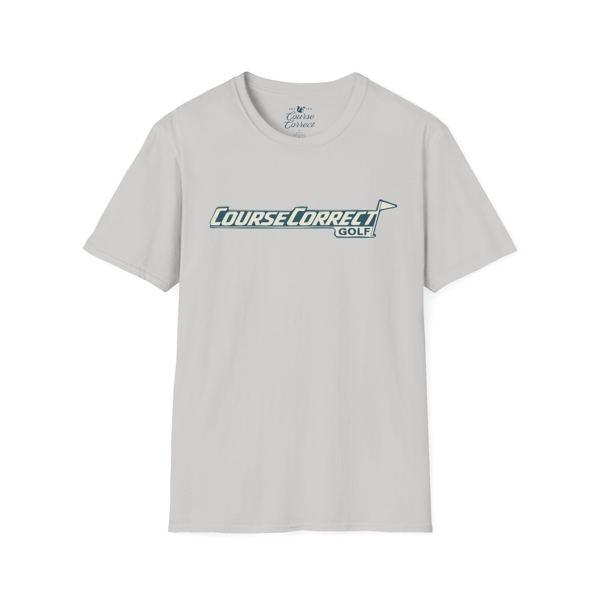 Course Correct Golf - Lions Muny Golf Tee - Gray t-shirt - Front