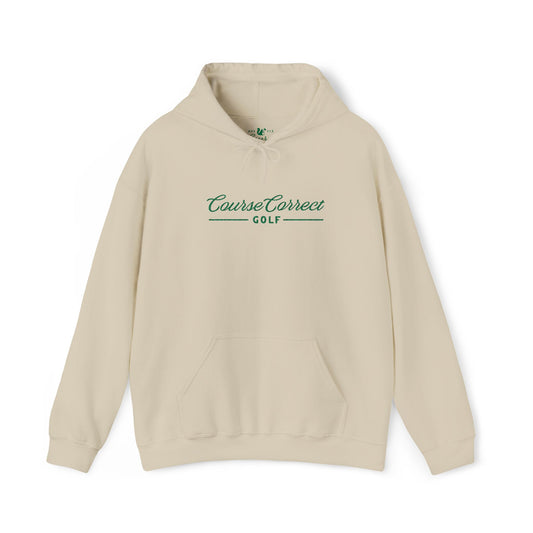 Course Correct Classic Script Hoodie Sweatshirt (Embroidered) Heavy Blend™