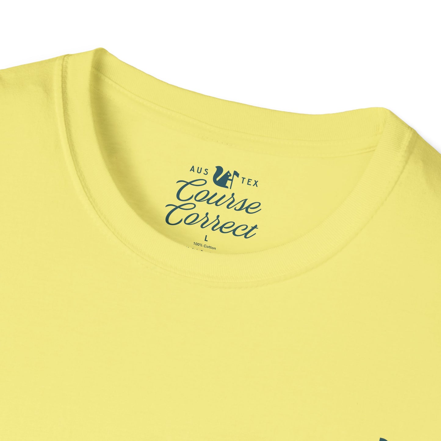 Course Correct Golf - Torrey South Golf Course Tee - Yellow - Neck