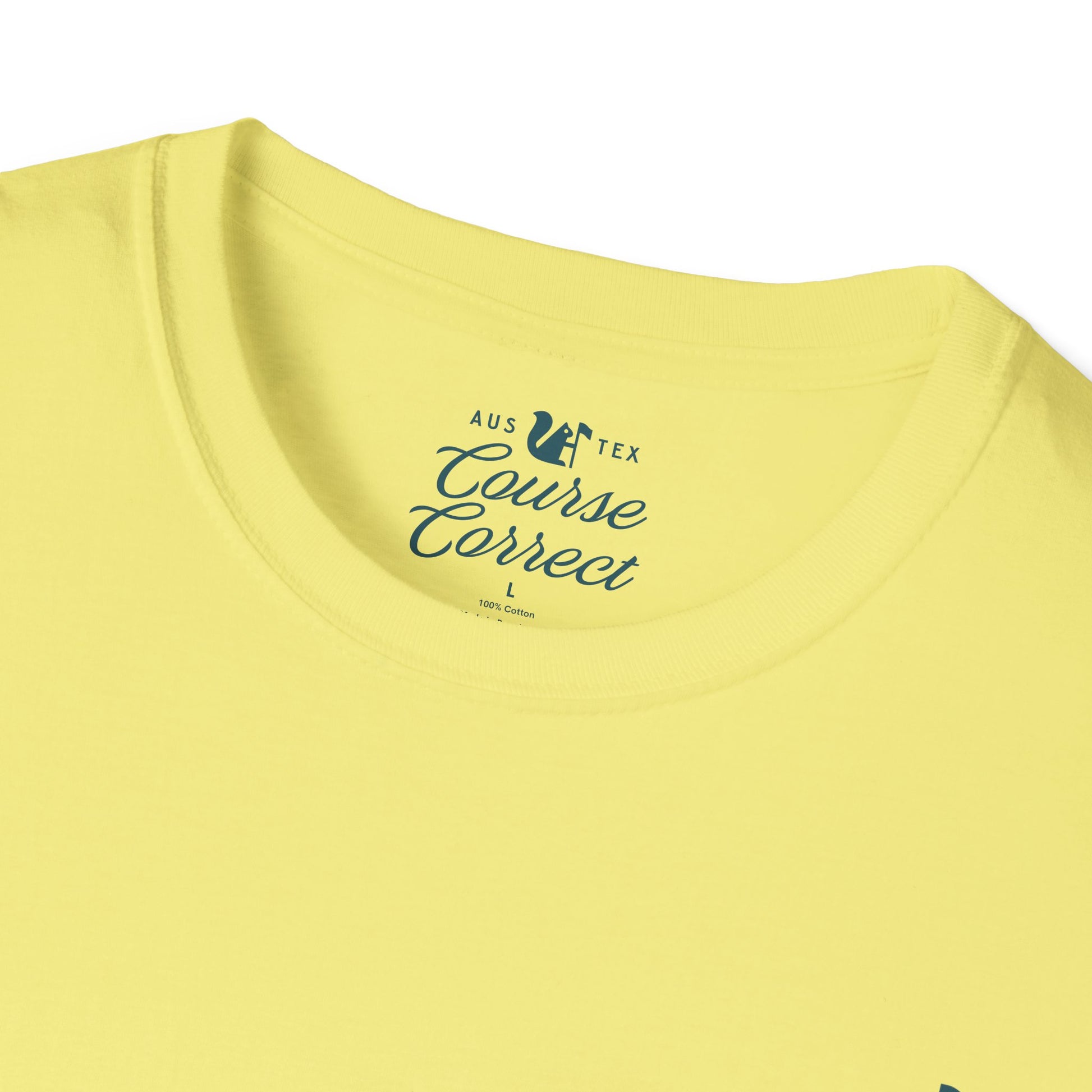 Course Correct Golf - Torrey South Golf Course Tee - Yellow - Neck