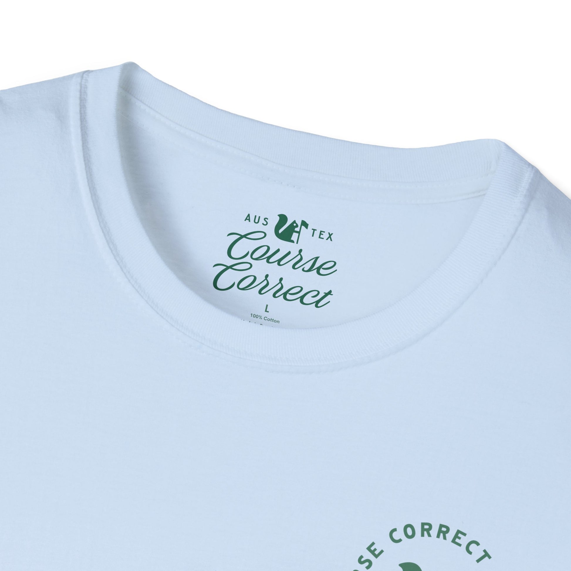 Course Correct Golf - Surf and Turf Golf Tee - Blue - Neck