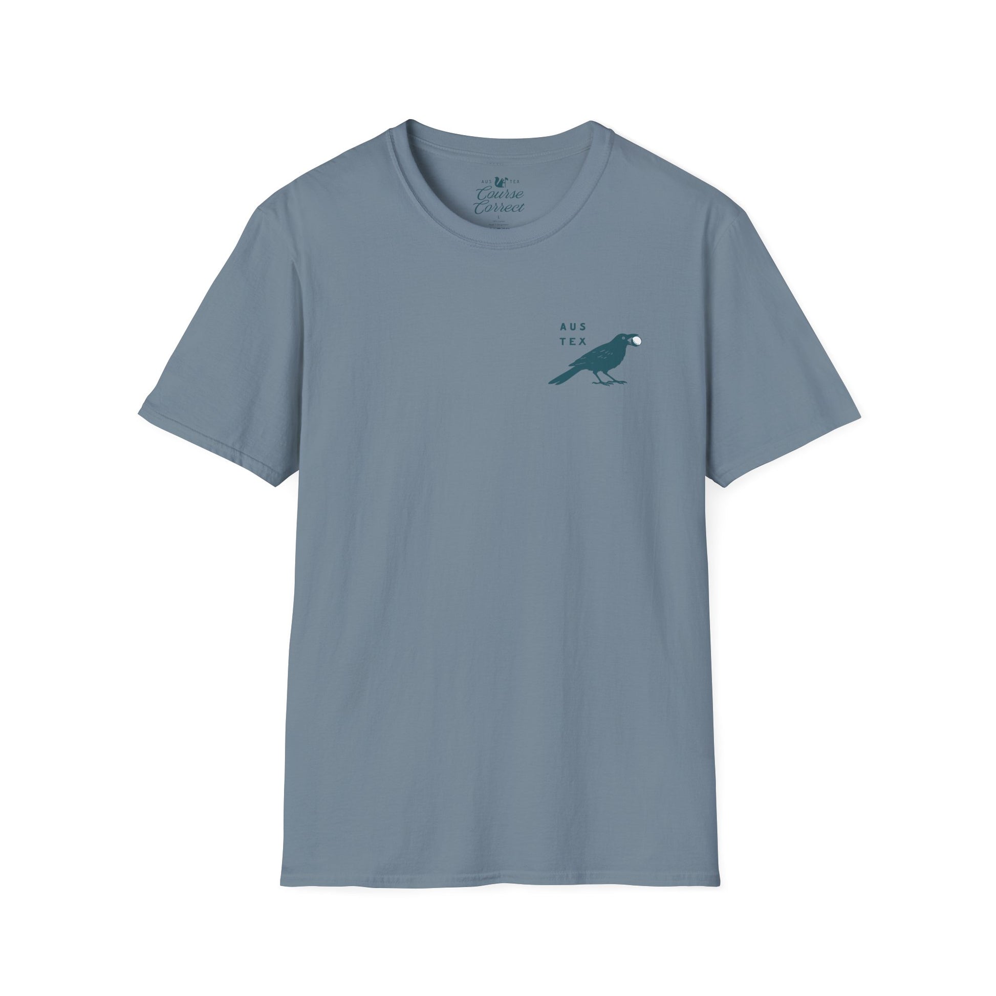 Course Correct Golf - Birdie Hunting Golf Tee - Blue - Front 