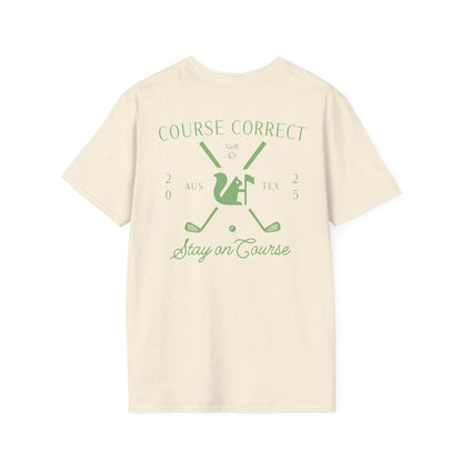 Course Correct Golf - Crossed Club Classic Golf Tee - Natural - Back