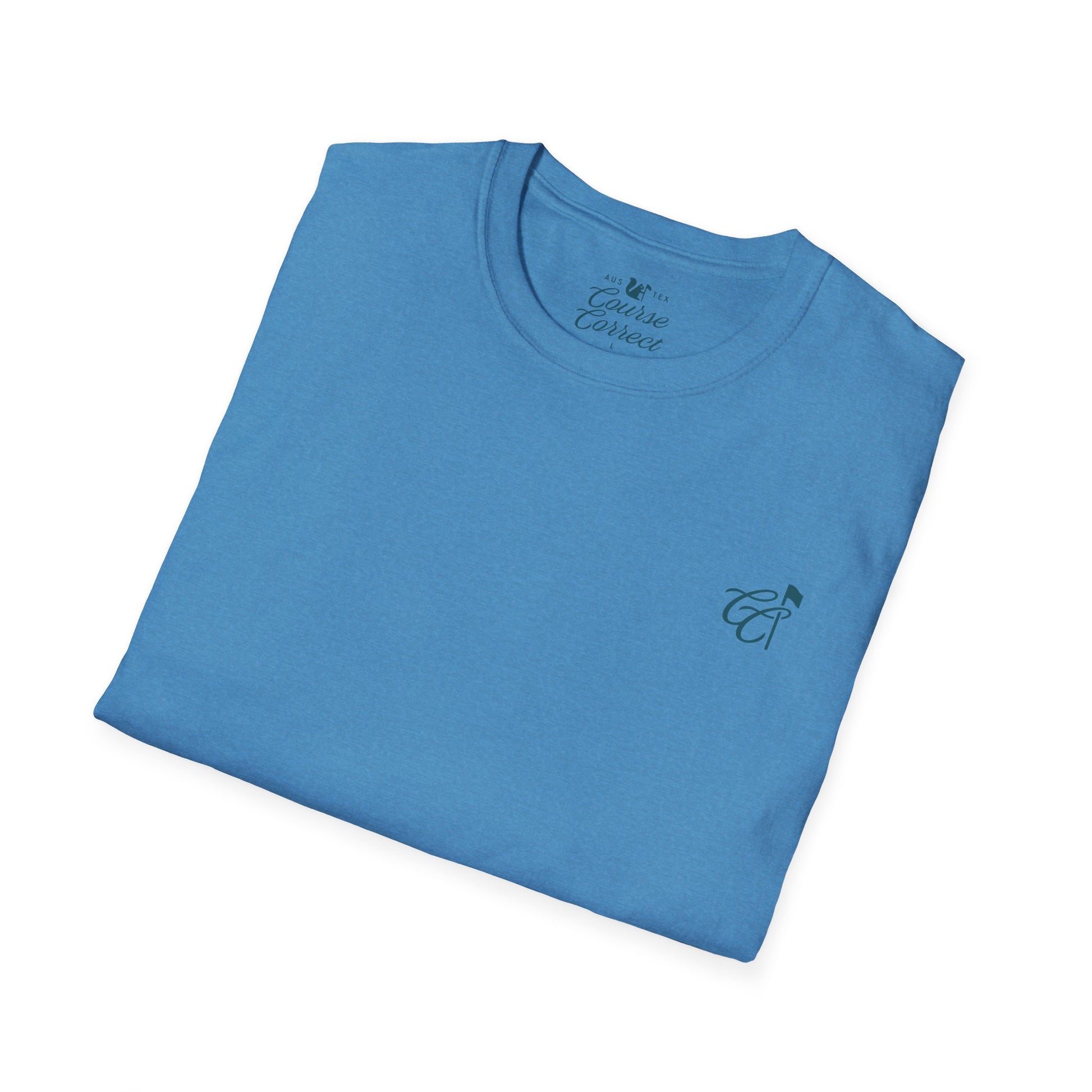 Course Correct Golf - Torrey South Golf Course Tee - Blue - Fold