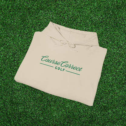 Course Correct Classic Script Hoodie Sweatshirt (Embroidered) Heavy Blend™