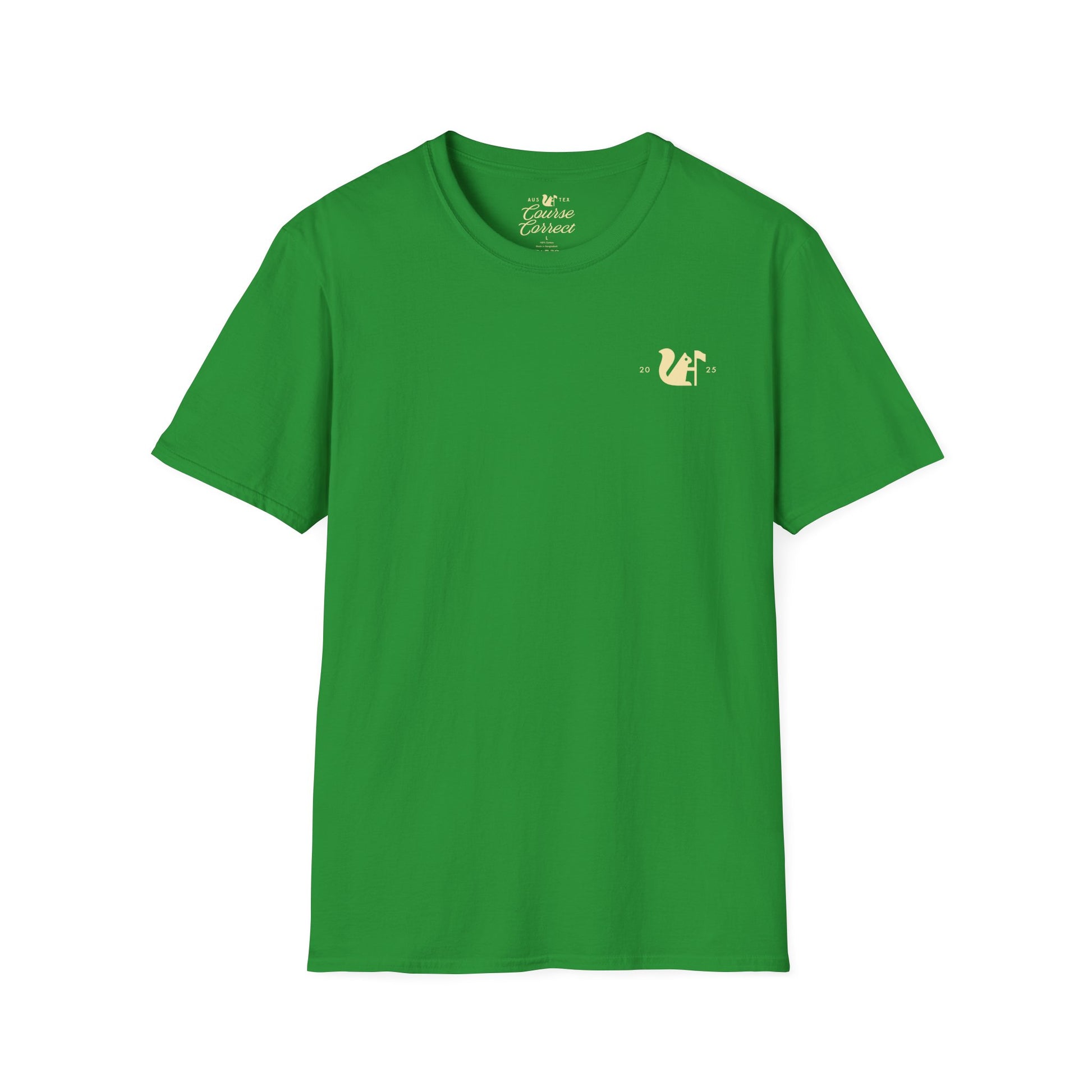 Course Correct Golf - Oakmont Golf Tee - Green t-shirt - Front