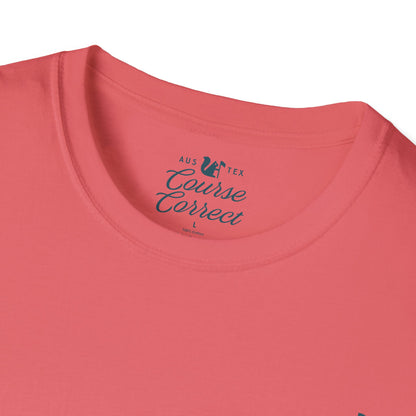 Course Correct Golf - Torrey South Golf Course Tee - Salmon - Neck