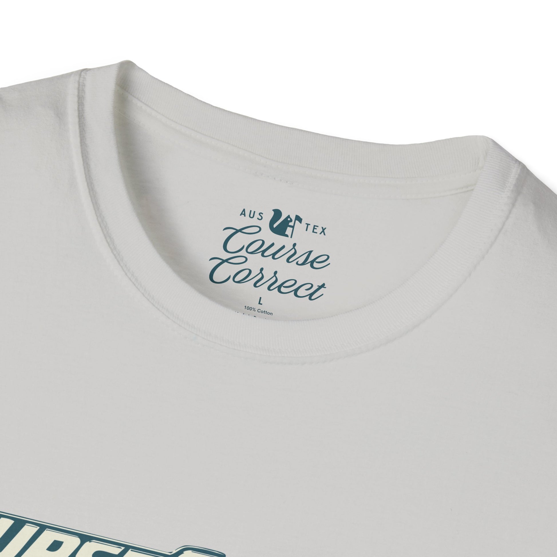 Course Correct Golf - Lions Muny Golf Tee - Gray t-shirt - Neck
