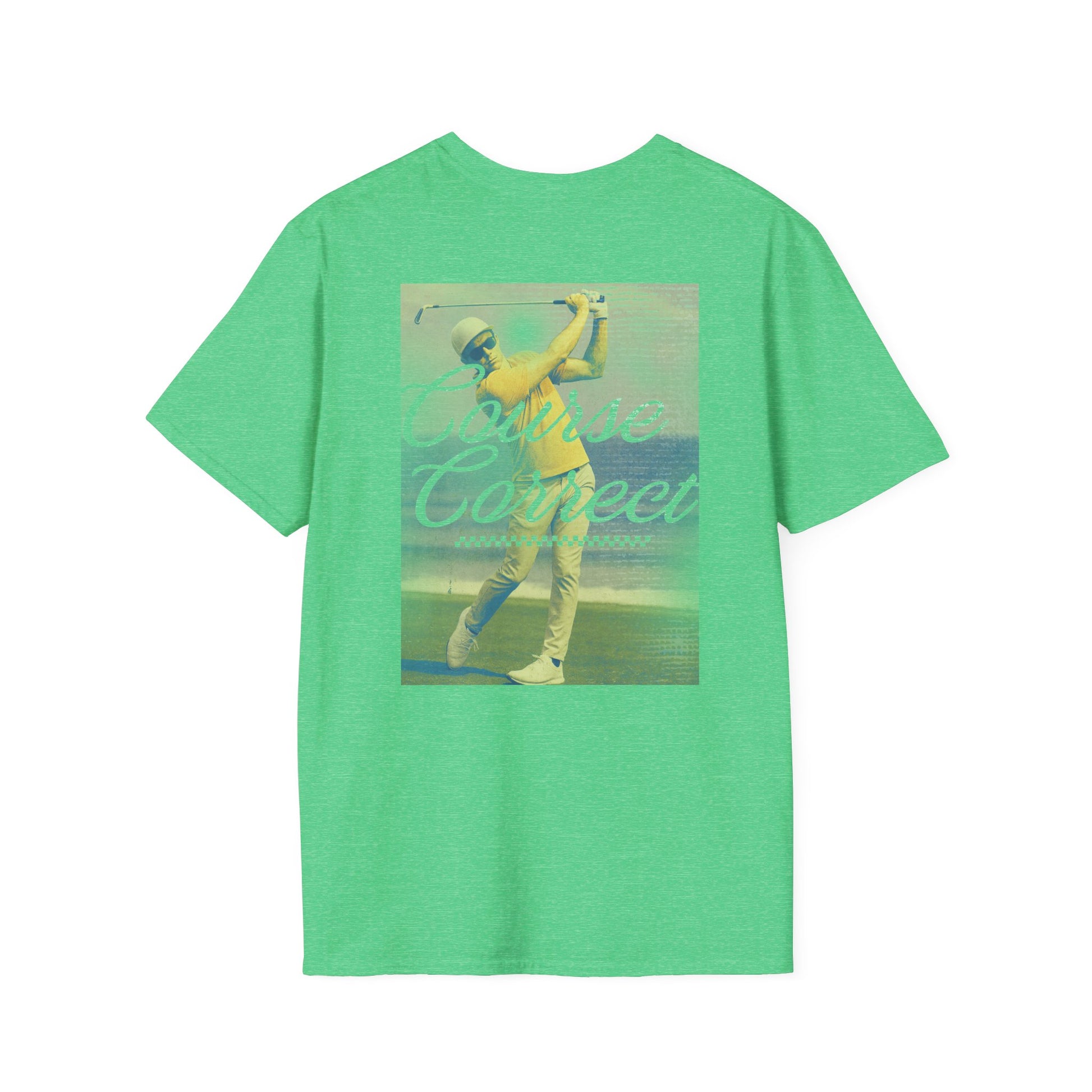 Course Correct Golf - Surf and Turf Golf Tee - Green - Back