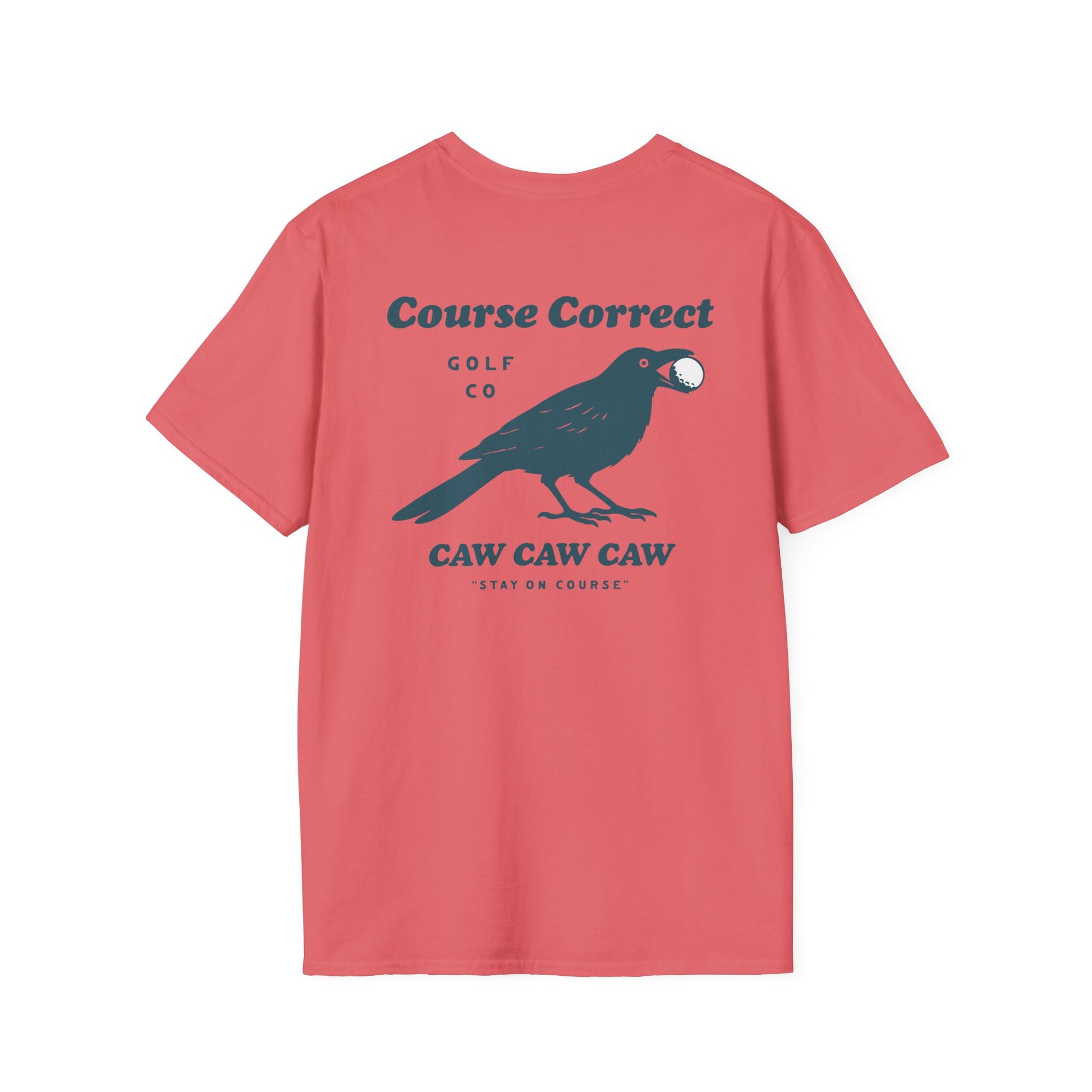 Course Correct Golf - Birdie Hunting Golf Tee - Salmon - Back