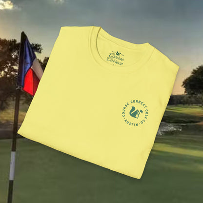 Course Correct Golf - Surf and Turf Golf Tee - Yellow - Fold