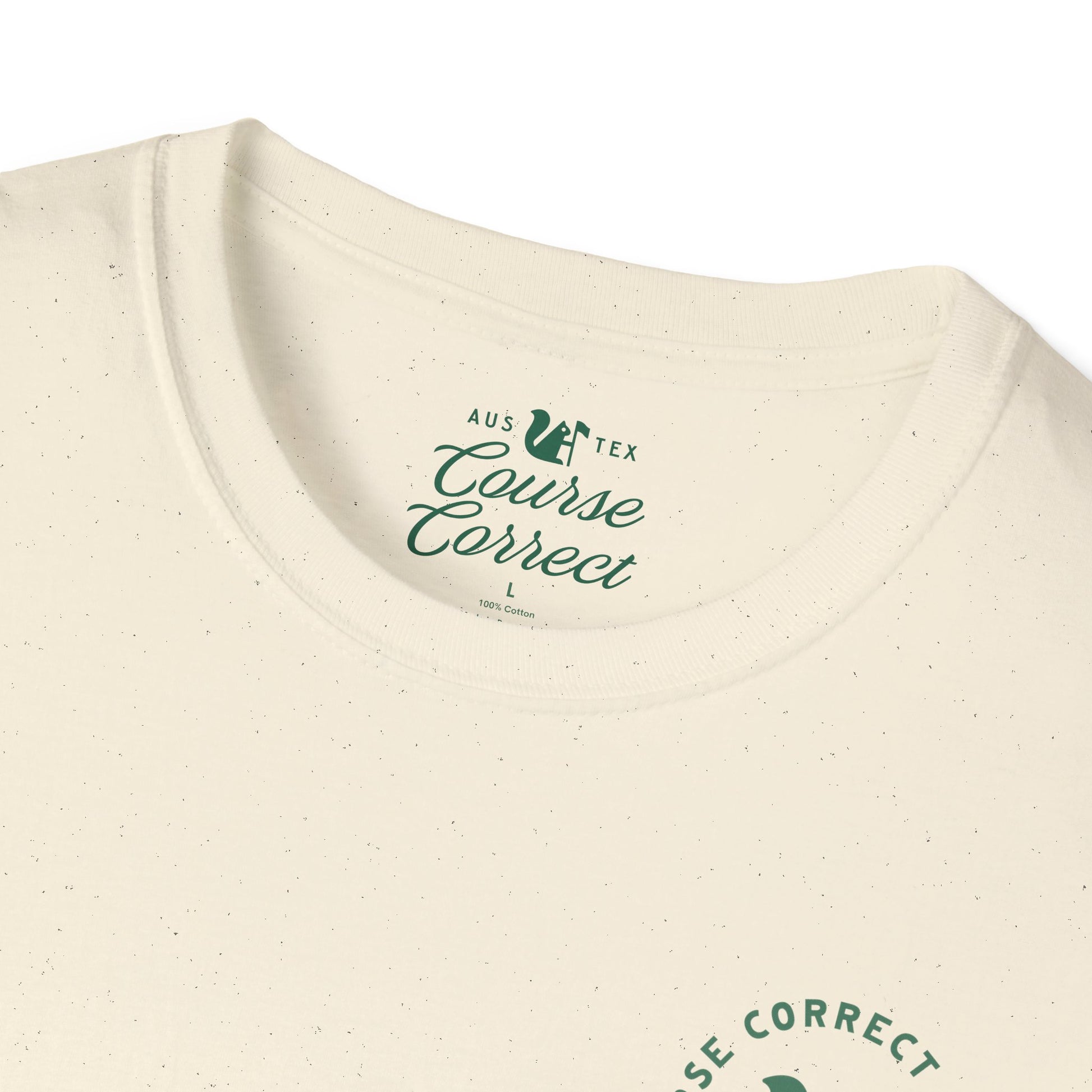 Course Correct Golf - Surf and Turf Golf Tee - Cream - Neck