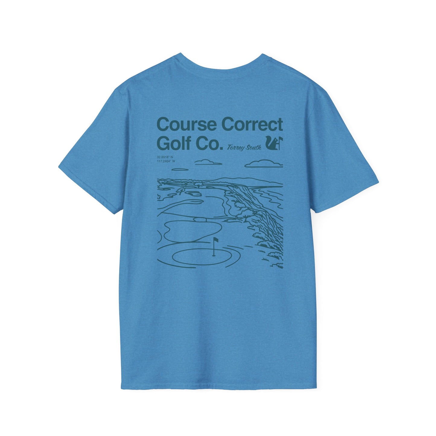 Course Correct Golf - Torrey South Golf Course Tee - Blue - Back