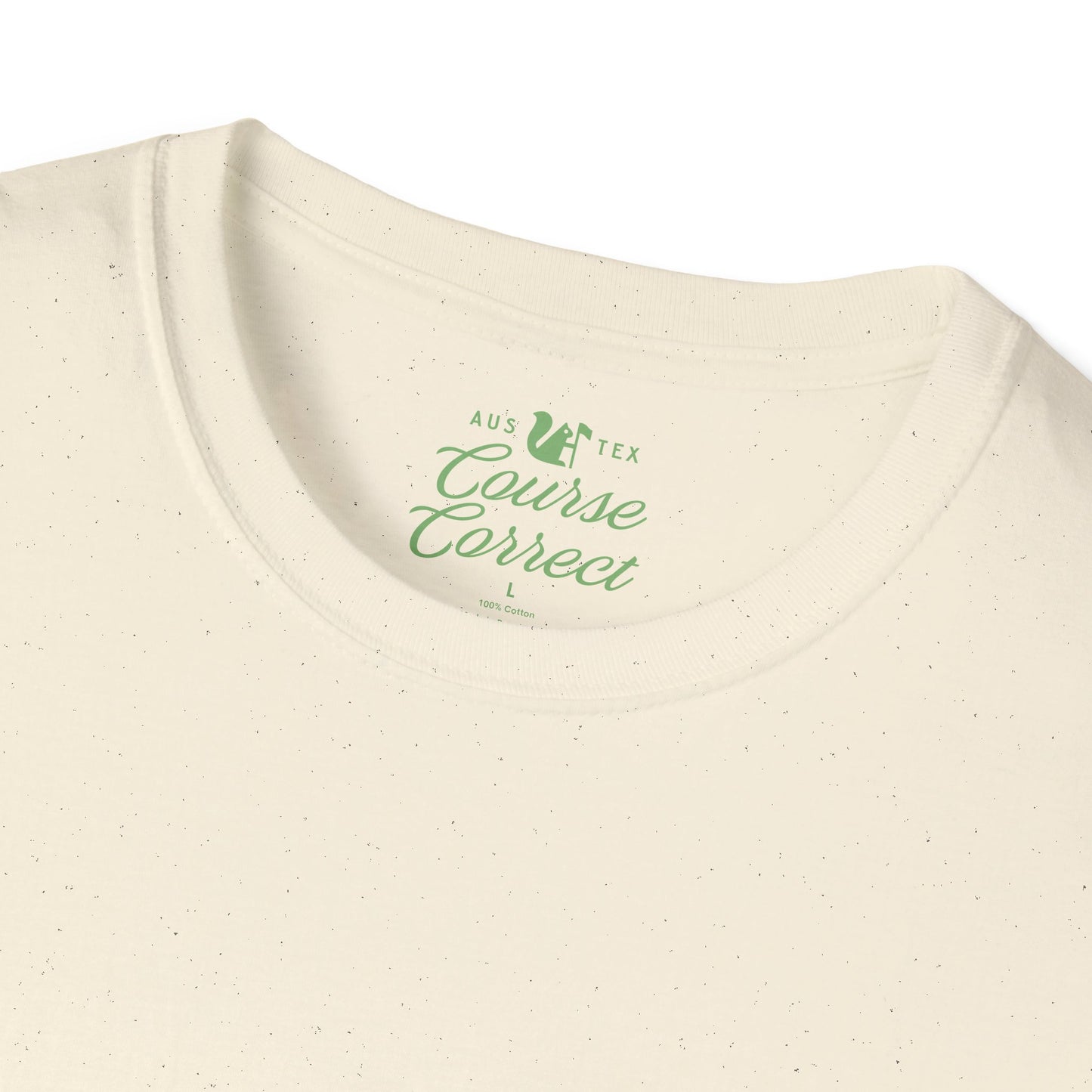 Course Correct Golf - Crossed Club Classic Golf Tee - Natural - Neck