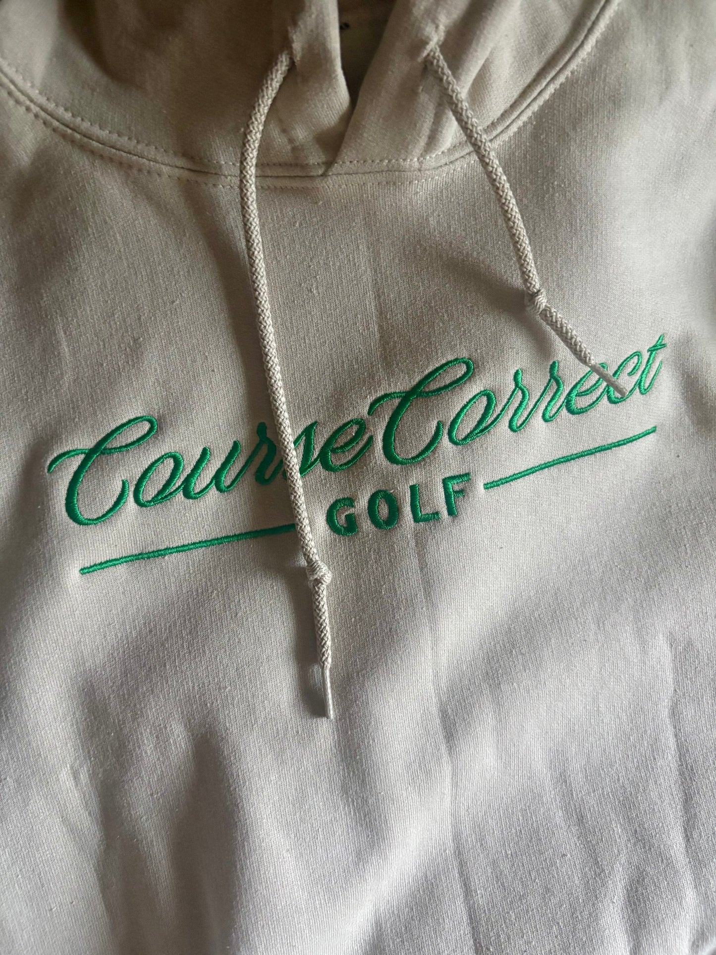 Course Correct Classic Script Hoodie Sweatshirt (Embroidered) Heavy Blend™